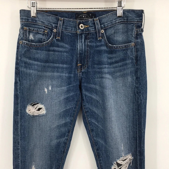 Lucky Brand Sienna Cigarette‎ Jeans Womens 2/26 Medium Distressed Cotton Denim - Picture 2 of 14